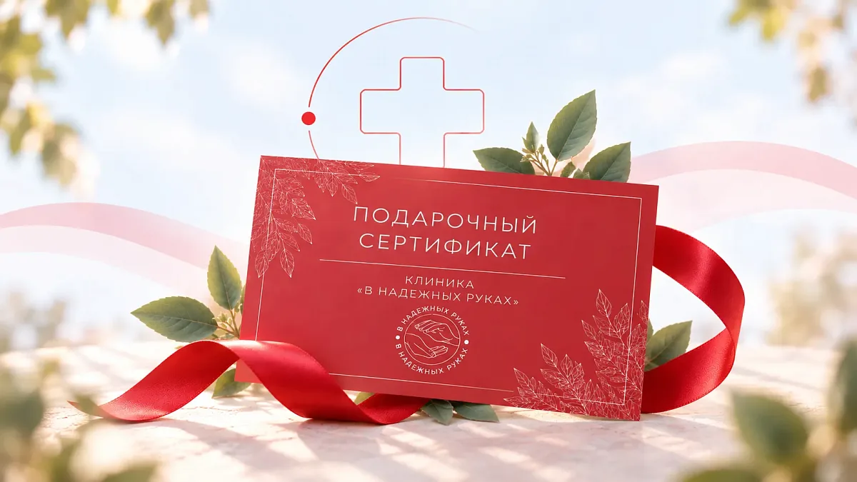 Подарочный сертификат на медицинские услуги клиники «В Надежных Руках», Краснодар